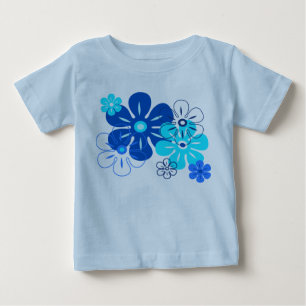 Blumenregen Hawaiianisch Retro Floral Baby T-shirt