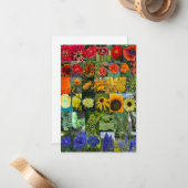 Blumenregenbogen mitteilungskarte (Vorderseite/Rückseite Beispiel)