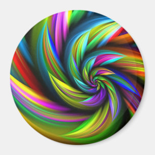 Blumenregenbogen-Spirale-Blume Magnet