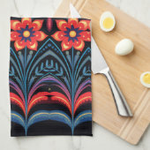 blumenreich geschirrtuch (Viertel Falte)