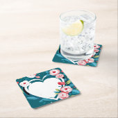 blumenreich rechteckiger pappuntersetzer (Vor Ort)