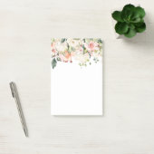 blumenreich, rosa Rose, Frühlingsblumen Post-it Klebezettel (Büro)