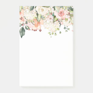 blumenreich, rosa Rose, Frühlingsblumen Post-it Klebezettel