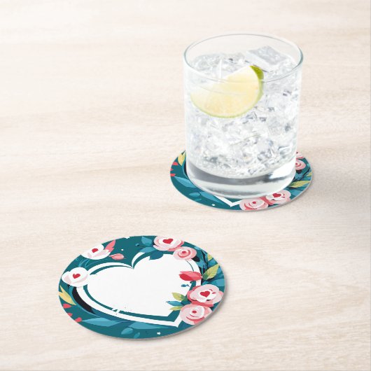 blumenreich runder pappuntersetzer (Vor Ort)