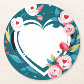 blumenreich runder pappuntersetzer (Vorderseite)