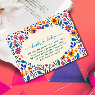 Blumenreiche mexikanische Fiesta-Bücher für Baby Begleitkarte