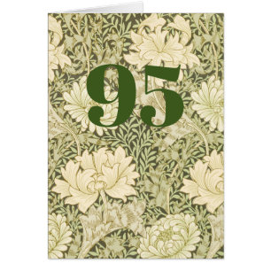 Blumenreiches 95. Geburtstags-Karten-Set gefaltet