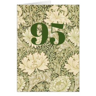 Blumenreiches 95. Geburtstags-Karten-Set gefaltet
