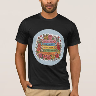 Blumenreiches Buchwurm-T-Shirt   Süßes Lesen & Ros T-Shirt