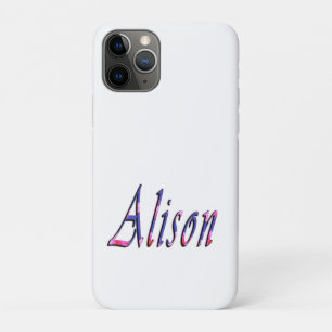 Blumenreiches Lila Rosa Alison Name, Case-Mate iPhone Hülle