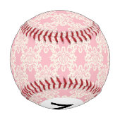 Blumenreiches Retro-Damaskus Baseball (Rückseite)