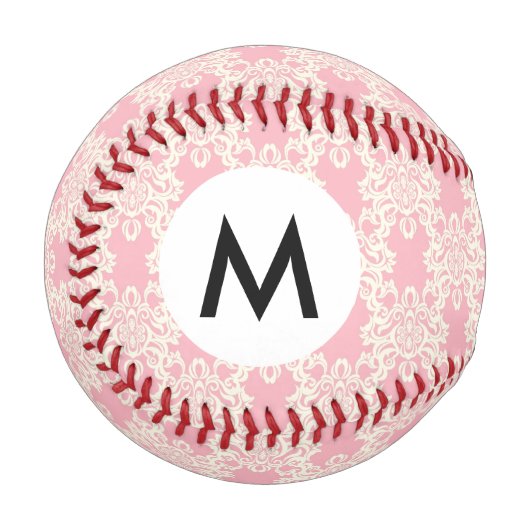 Blumenreiches Retro-Damaskus Baseball (Vorderseite Links)
