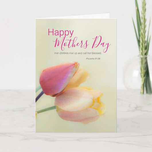 Blumenreligiöse Mütter Bibelverse Karte (Vorderseite)