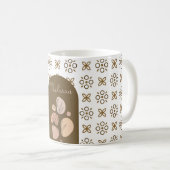 Blumenretro boho Stil bunt geometrisch Muster Kaffeetasse (VorderseiteRechts)