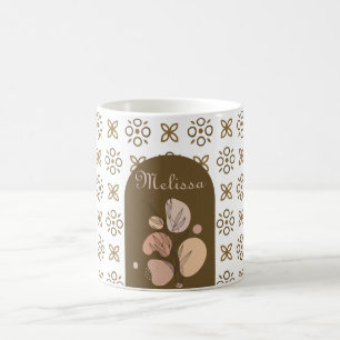 Blumenretro boho Stil bunt geometrisch Muster Kaffeetasse