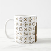 Blumenretro boho Stil bunt geometrisch Muster Kaffeetasse (Links)