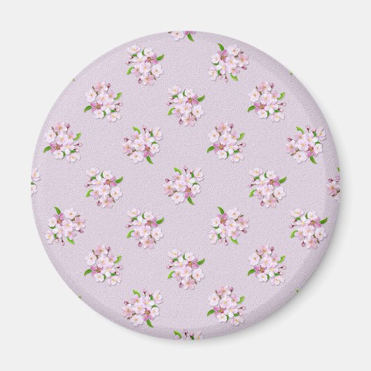 Blumenretro Federmuster. Magnet (Vorne)