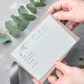 Blumenrezept aus duftendem blühendem Brautparty Begleitkarte