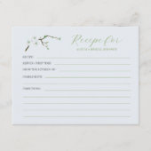 Blumenrezept aus duftendem blühendem Brautparty Begleitkarte (Vorderseite)