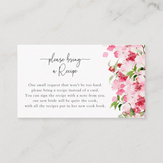 Blumenrezept Begleitkarte (Vorderseite)