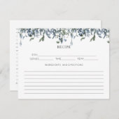 Blumenrezept Begleitkarte (Vorne/Hinten)