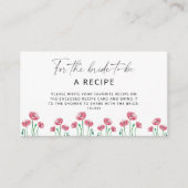 Blumenrezept für die Braut Begleitkarte (Vorderseite)