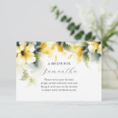 Blumenrezept für gelbe Hibisken Begleitkarte (Stehend Vorderseite)