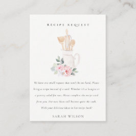 Blumenrezepte für Blumenstrauß Babydusche Begleitkarte