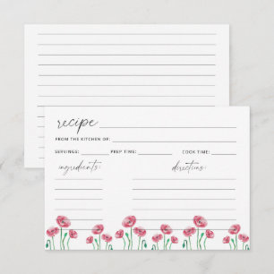 Blumenrezeptkarte