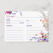 Blumenrezeptur Begleitkarte (Vorderseite)