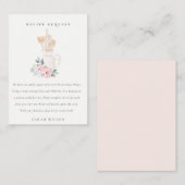 Blumenrezeptur-Brautparty Begleitkarte (Vorne/Hinten)