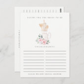 Blumenrezeptur-Brautparty Postkarte (Vorne/Hinten)