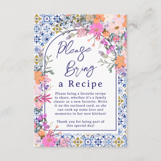 Blumenrezeptur für Mittelmeer Begleitkarte (Vorderseite)