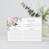 Blumenrezeptur-Karte der Dusty-Rose Dankeskarte (Stehend Vorderseite)