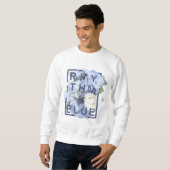 Blumenrhythmus-u. Blau-Logo-Sweatshirt Sweatshirt (Vorne ganz)