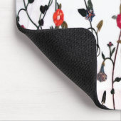 Blumenrinde Coral Pink Blauer Weibchen Mousepad (Ecke)