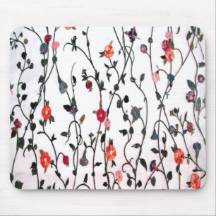 Blumenrinde Coral Pink Blauer Weibchen Mousepad