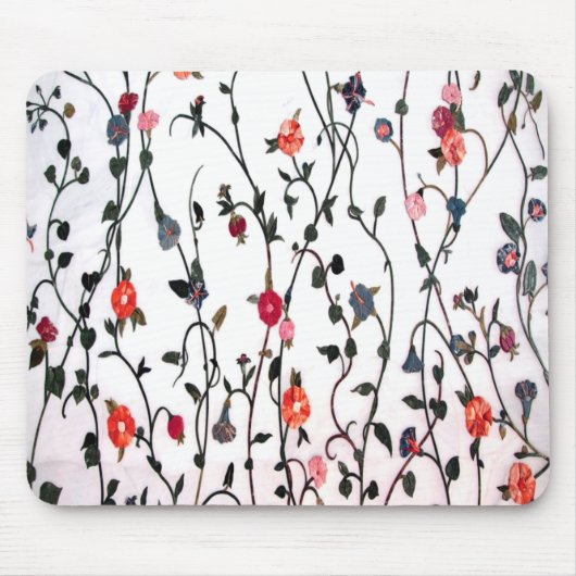 Blumenrinde Coral Pink Blauer Weibchen Mousepad (Vorne)