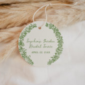 Blumenrinde mit grüner Hand Geschenkanhänger