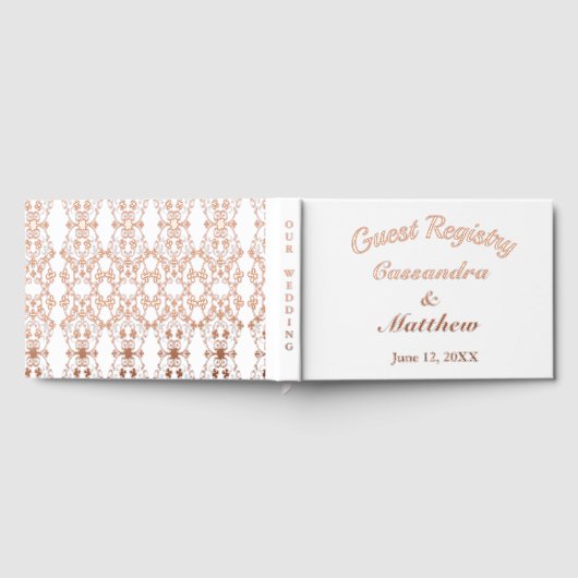 Blumenrinde Rose Goldmedaille Gästebuch (Voll)