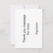 Blumenrinder Boarder Mama Sie sind phantastisch Dankeskarte (Rückseite)