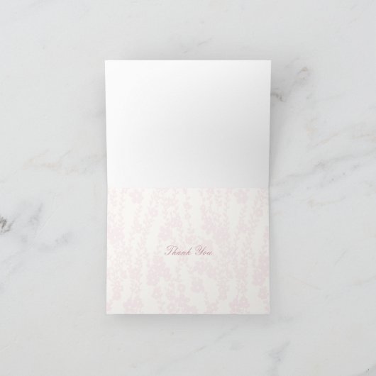 Blumenrinder (rosa) dankeskarte (Innenseite)