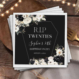 Blumenrip 20 s 30. Geburtstag Party Napkins Serviette