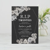 Blumenrip 20s Tod meiner Jugend 30. Geburtstag Einladung (Stehend Vorderseite)