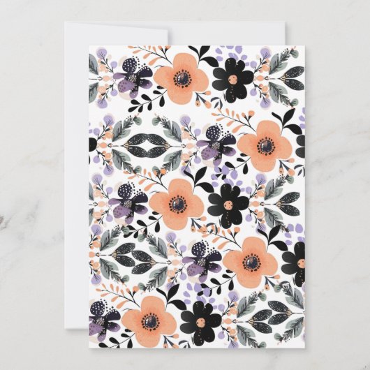 Blumenrippe Kinderdusche Einladung (Rückseite)