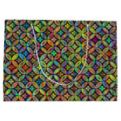 Blumenrismatische, mehrfarbige Geschenktasche Große Geschenktüte (Rückseite)