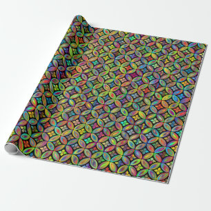 Blumenrismatisches mehrfarbiges Papier Geschenkpapier