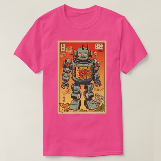 Blumenroboter T-Shirt (Design vorne)