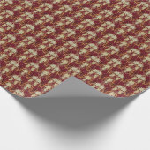 Blumenrogold, luxuriöses Vintages Muster. Geschenkpapier (Ecke)