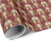 Blumenrogold, luxuriöses Vintages Muster. Geschenkpapier (Rolleneckpunkt)